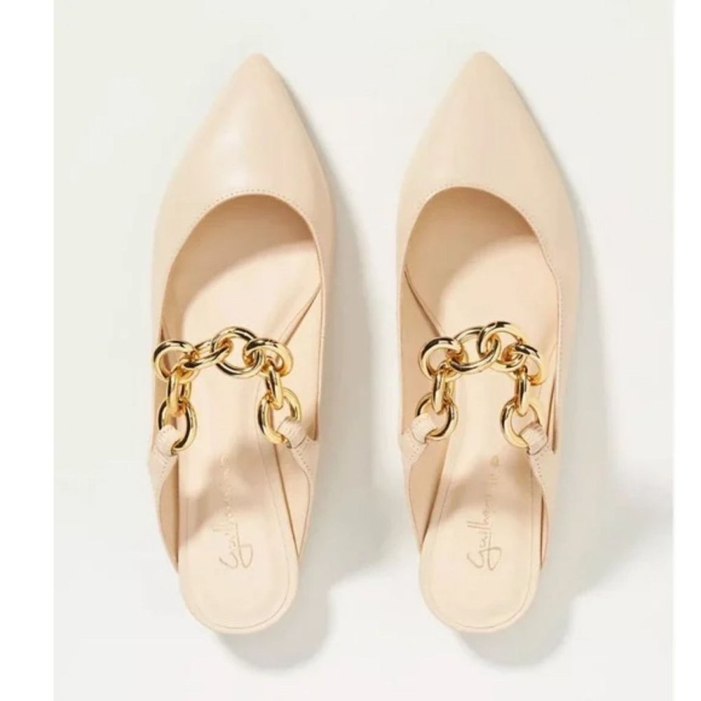 Anthropologie Guilhermina Pointed Toe Flat Mules